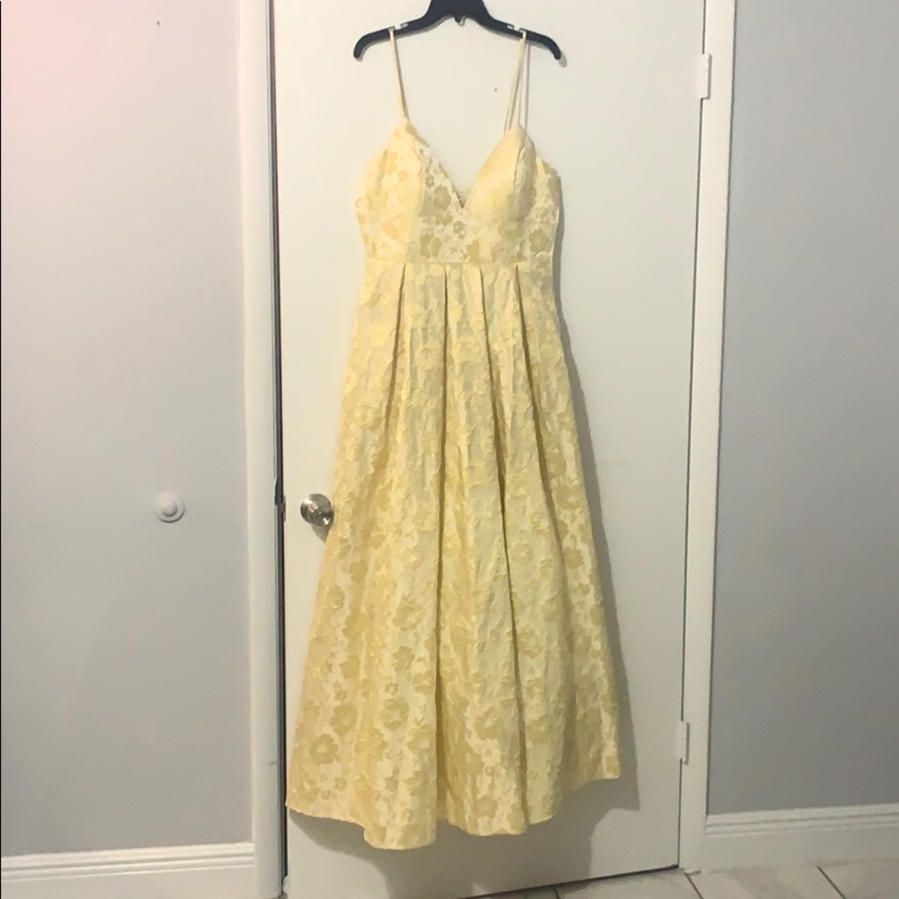 Trixxi Juniors Floral-Print Tie-Back Gown